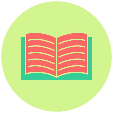Kitap. Web simgesi basit illüstrasyon