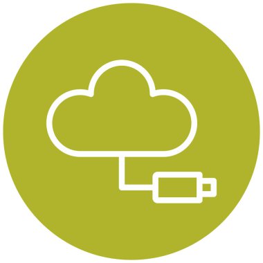 Bulut. Web simgesi basit illüstrasyon