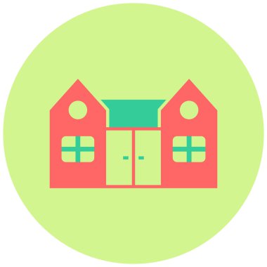 Ev. Web simgesi basit illüstrasyon