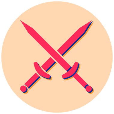 Kılıç. Web simgesi basit illüstrasyon