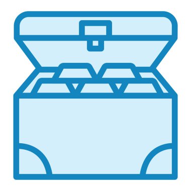 Madeni Para Sandığı simgesi basit illüstrasyon