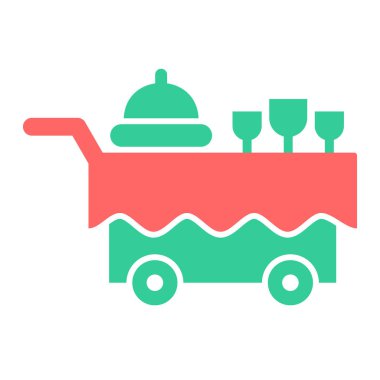 yiyecek dağıtım simgesi vektör illüstrasyonu
