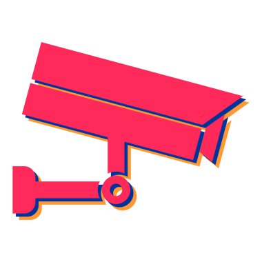 Güvenlik sistemi simgesi vektör illüstrasyonu