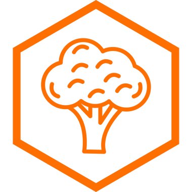 Brokoli simgesinin vektör illüstrasyonu