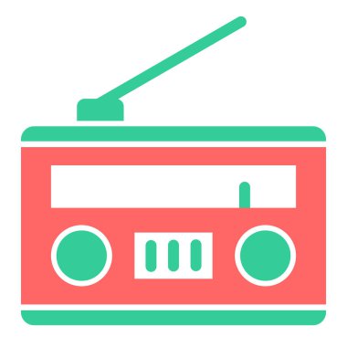 Radyo. Web simgesi basit tasarım