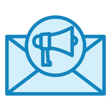 E-posta Pazarlama. Web simgesi basit illüstrasyon