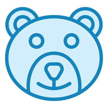 Oyuncak ayı. Web simgesi basit illüstrasyon