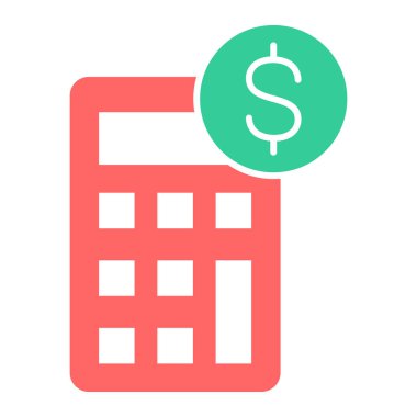 Para hesaplama. Web simgesi basit illüstrasyon