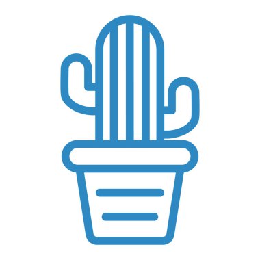 Kaktüs Simgesi Moda Tarzı İzole Arkaplan