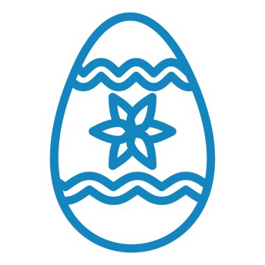 Paskalya yumurtası ikonu vektör çizimi