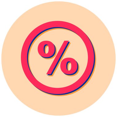 İndirim. Web simgesi basit illüstrasyon