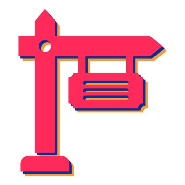 Otobüs durağı işaretinin vektör illüstrasyonu