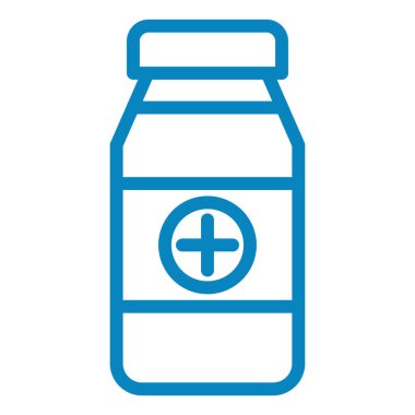 İlaç. Web simgesi basit illüstrasyon