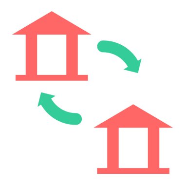 Evler. Web simgesi basit illüstrasyon