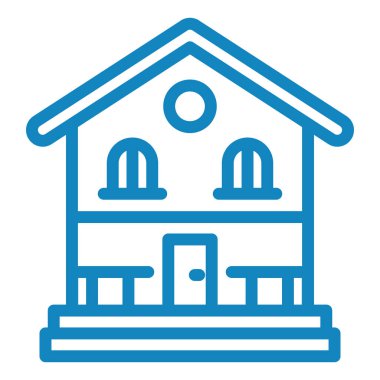 Bina. Web simgesi basit illüstrasyon