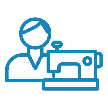 Dikiş makinesi simgesi vektör çizimi