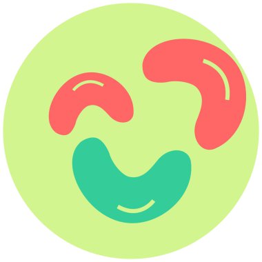 Kaju fıstığı. Web simgesi basit illüstrasyon