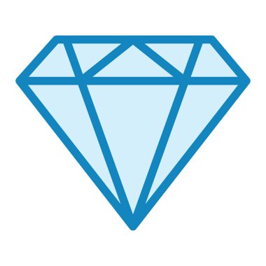 Elmas. Web simgesi basit illüstrasyon