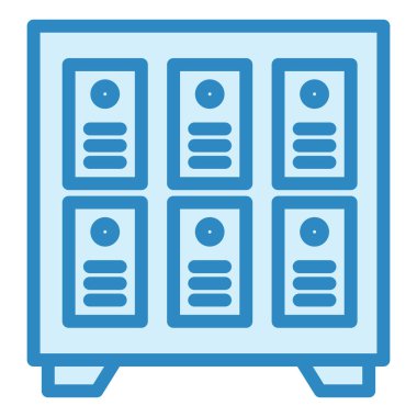 Kabine vektör simgesi modern basit illüstrasyon