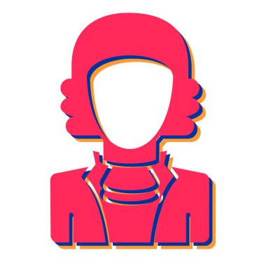 kadın simge vektör illüstrasyonu