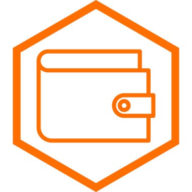 Cüzdan. Web simgesi basit illüstrasyon