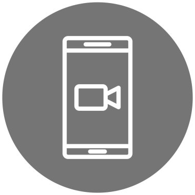 Cep telefonu simgesi, vektör illüstrasyonu