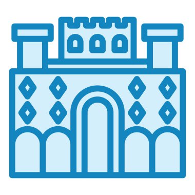 Alhambra modern simge vektör illüstrasyonu  