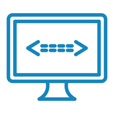 bilgisayar ekranı simgesi, vektör illüstrasyonu