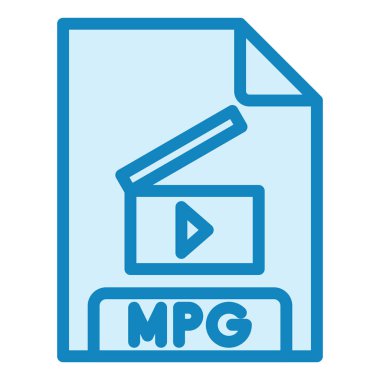 MPG dosya biçimi vektör illüstrasyonu