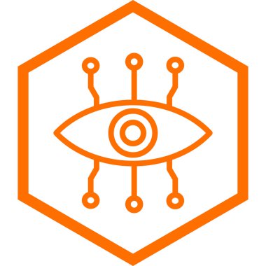 Modern göz simgesinin vektör illüstrasyonu