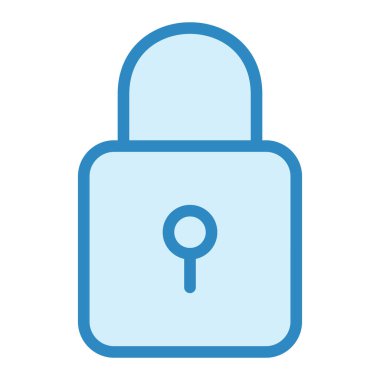 Kilit. Web simgesi basit illüstrasyon