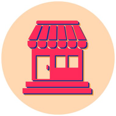 Dükkan. Web simgesi basit illüstrasyon