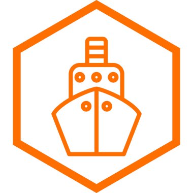 Gemi. Web simgesi basit illüstrasyon