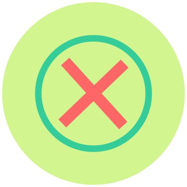 İptal et. Web simgesi basit illüstrasyon