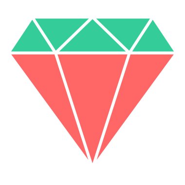 Elmas simgesi vektör illüstrasyonu