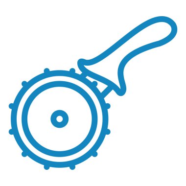 Tek bir mavi ve beyaz simgenin vektör illüstrasyonu