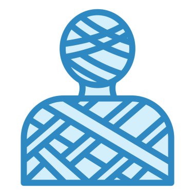 mumya modern ikon vektör çizimi 