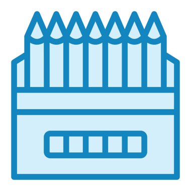 Renkli Kalem ikonu vektör illüstrasyonu 