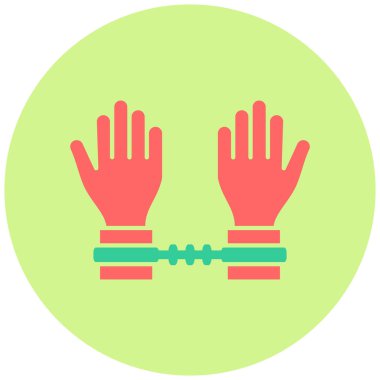 Tutuklama simgesinin vektör illüstrasyonu