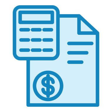 Muhasebe. Web simgesi vektör illüstrasyonu 