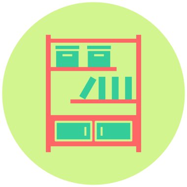 Rafta. Web simgesi basit illüstrasyon