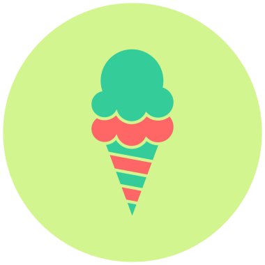 dondurma konisi simgesi, vektör illüstrasyonu