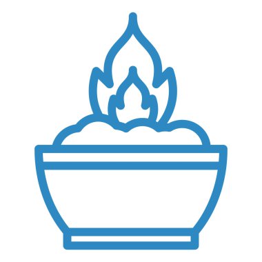 Çorba simgesinin vektör illüstrasyonu