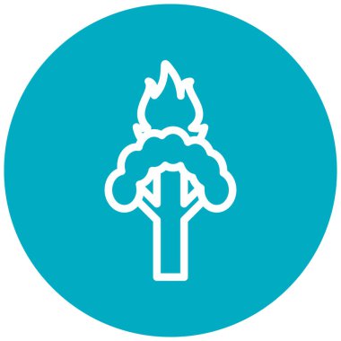 Bir ağaç simgesinin vektör illüstrasyonu