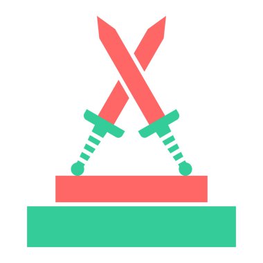 Kılıç. Web simgesi basit illüstrasyon