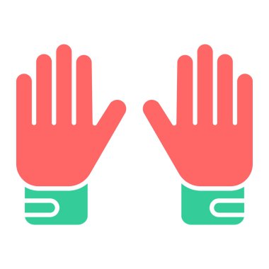 Eldiven simgesi vektör illüstrasyonu