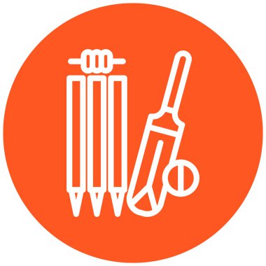 vector illustration of cricket icon