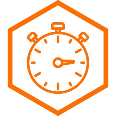 Kronometre simgesi modaya uygun izole edilmiş arkaplan