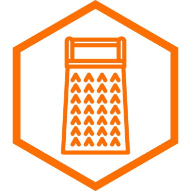 turuncu çizgi resim ikonu. Web için makarna vektör sembolünün özet çizimi