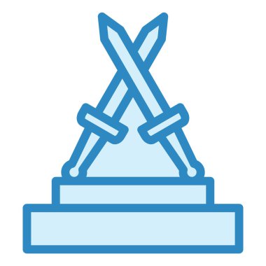 Müze Kılıcı modern simge vektör illüstrasyonu 